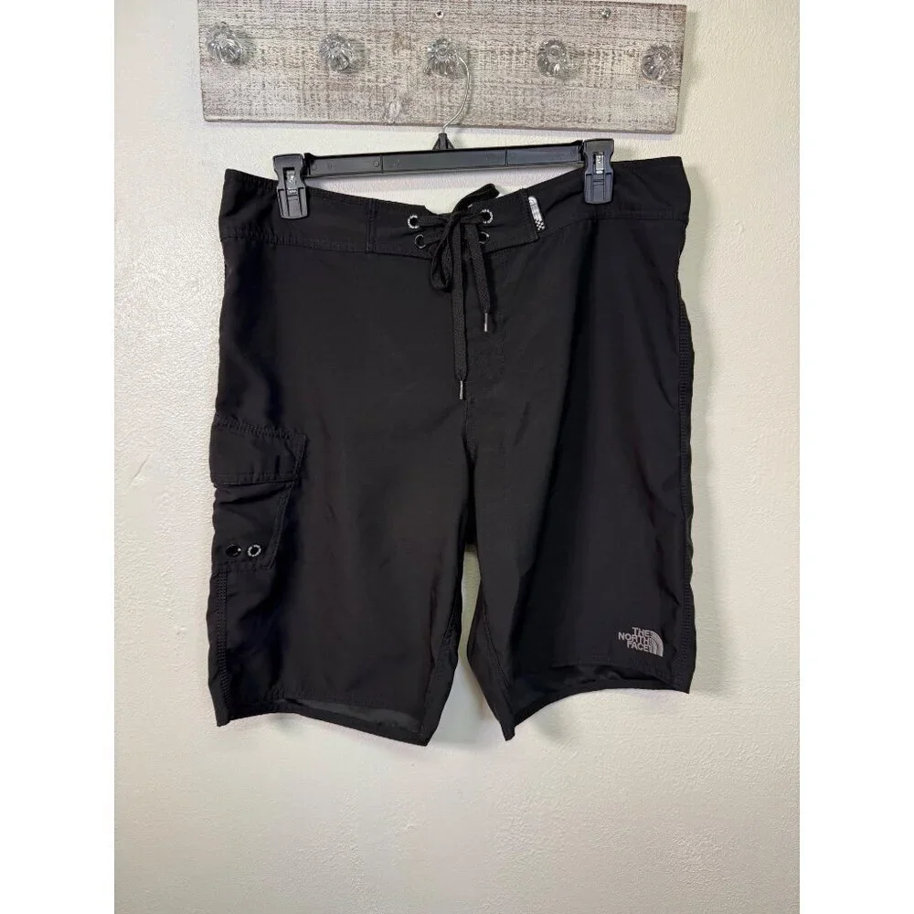 The North Face Hybrid Cargo Mens 38 Black Swim Trunks Board Shorts Outdoors